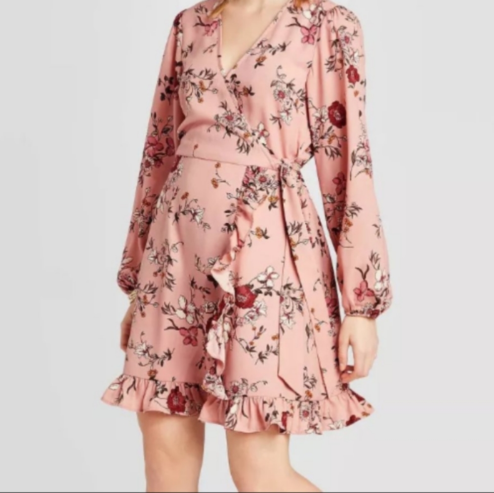 XHILARATION | Faux wrap dress